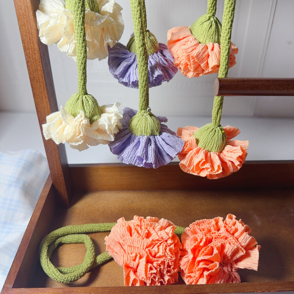 Shower Curtain Liner - 1pcs Carnation-Flower Curtain Tiebacks Rope No