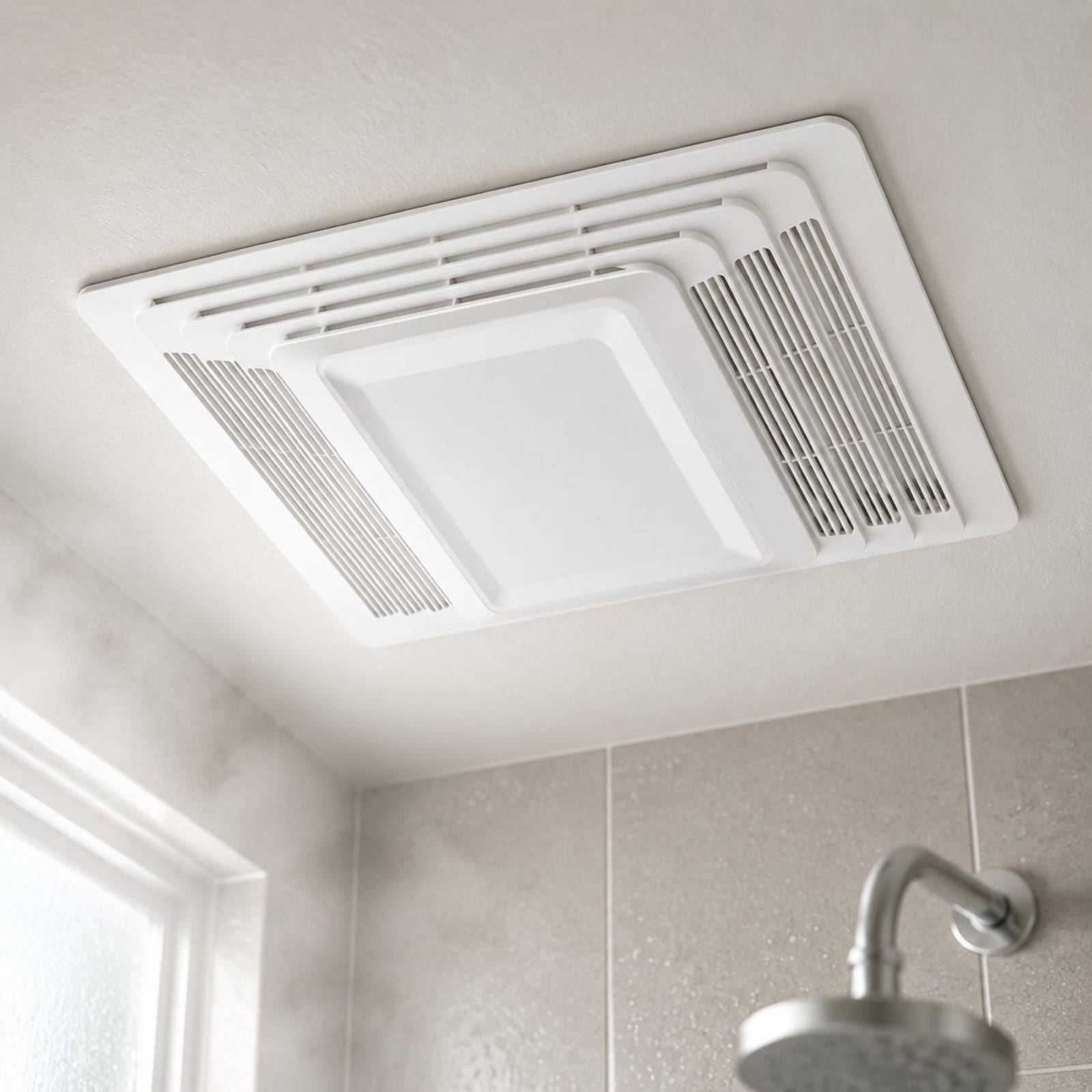 Home Bathroom Vent - Bathroom Exhaust Fan Cover White Finish