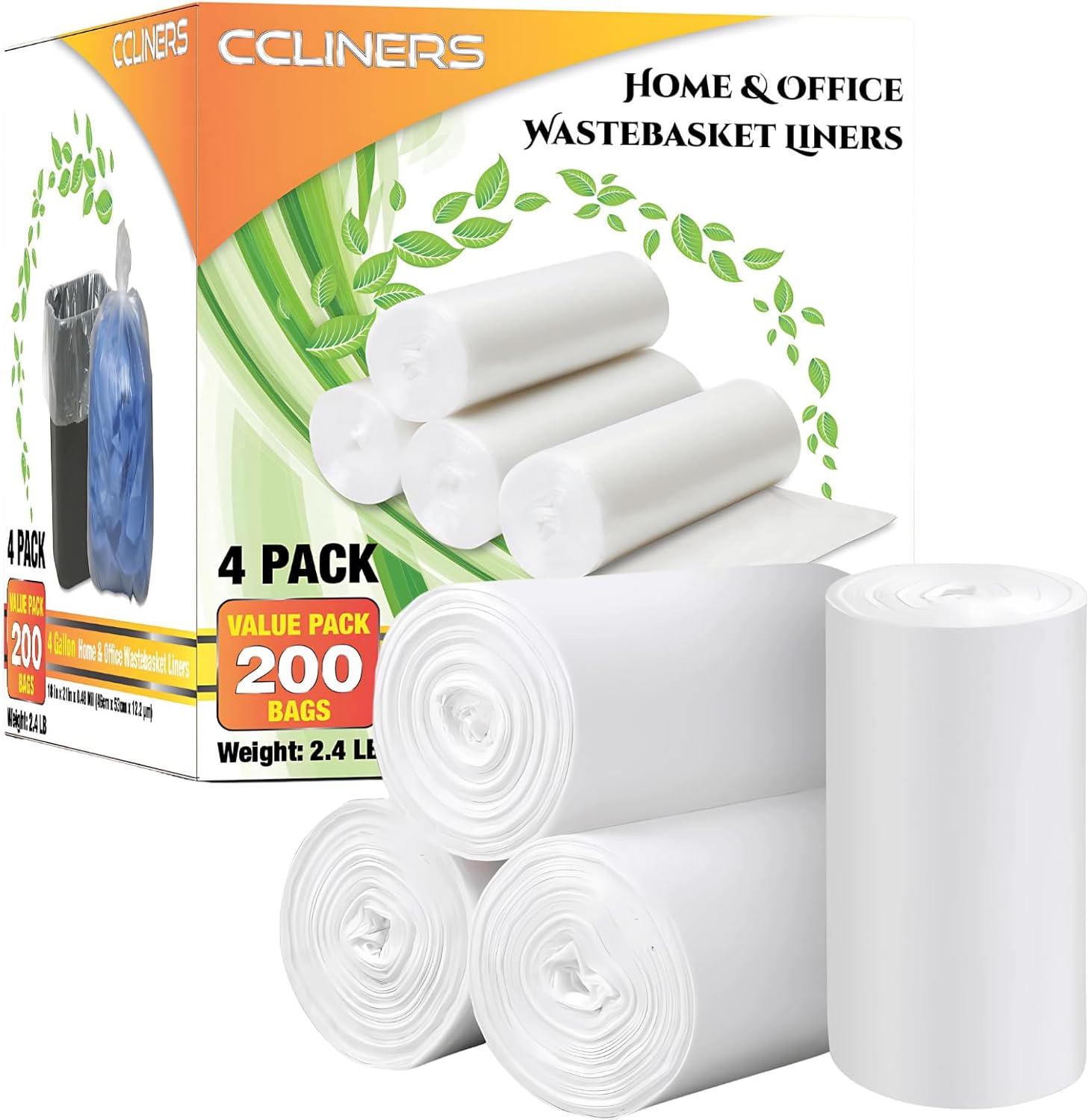 Home Bathroom Images - 4 Gallon Trash Bags for Small