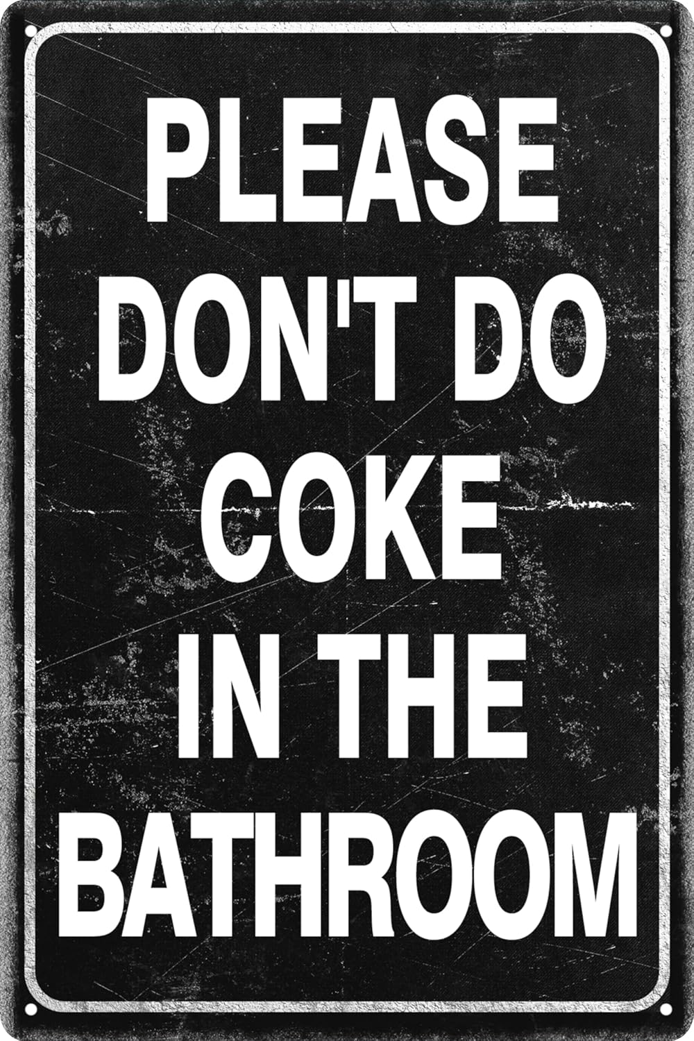 Home Bathroom Wall Art - Vintage Tin Sign Retro Metal Funny