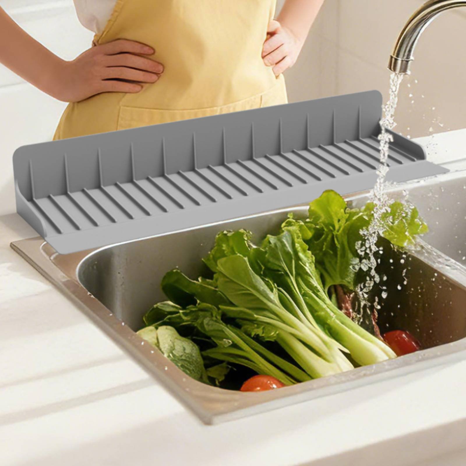 Home Bathroom Cabinets - Silicone Sink Splash Guard Waterproof Faucet