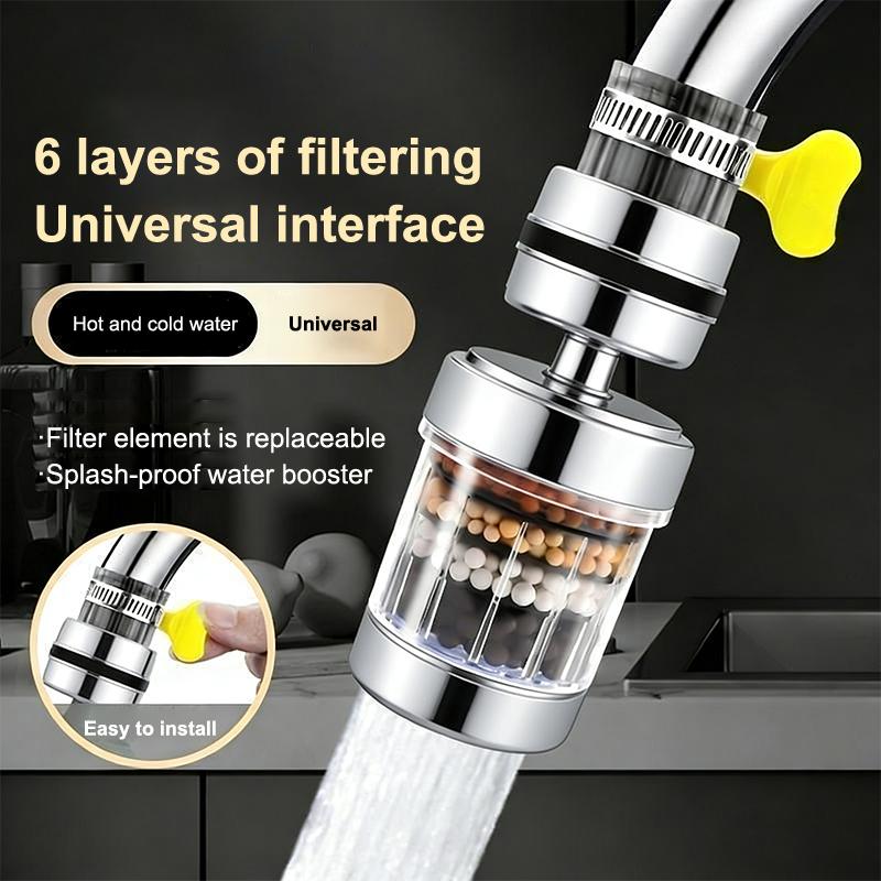 Home Bathroom Water Filter - SU 360° Rotatable 6 Layers Faucet