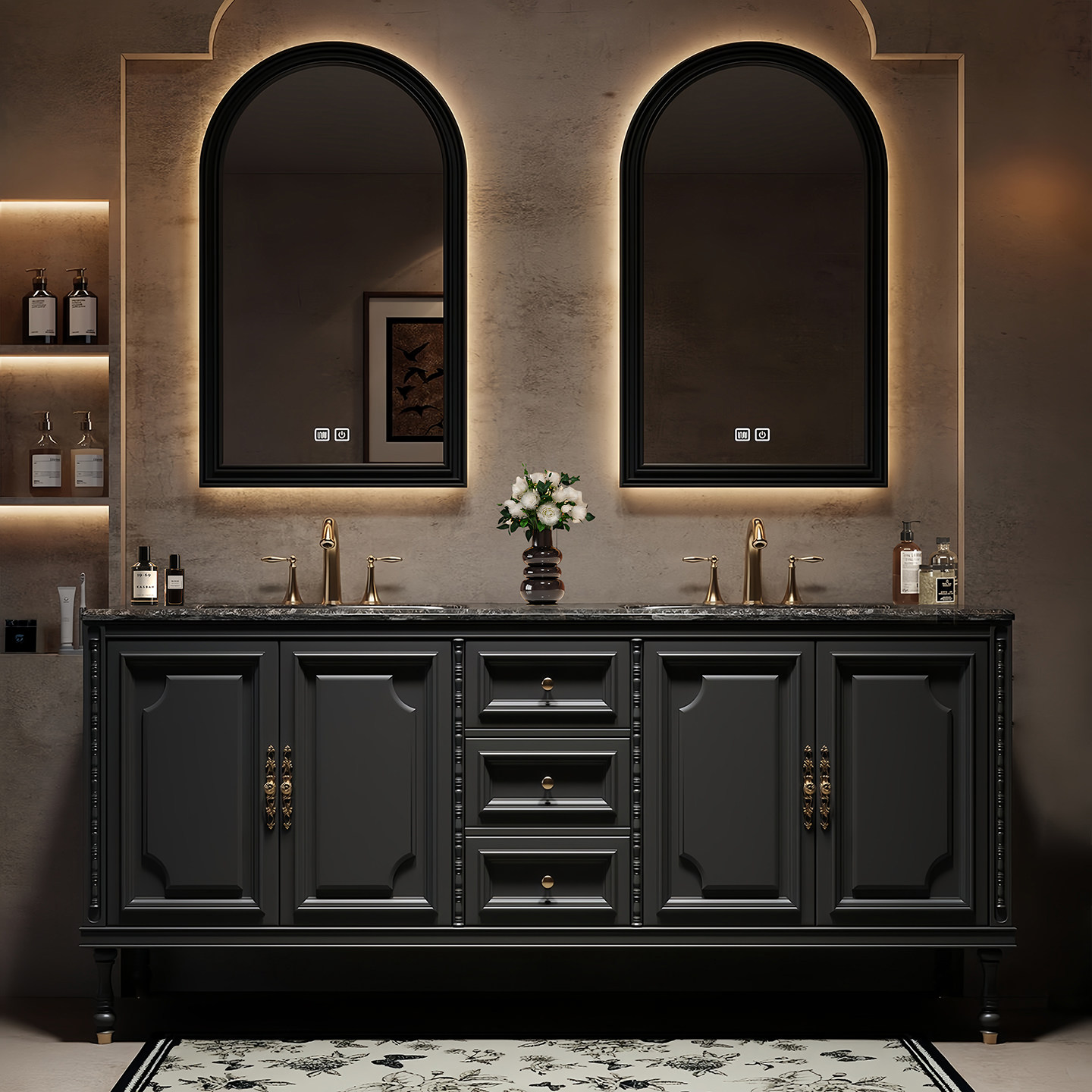 Luxury Floor Bathroom Cabinet  - Home Bathroom Partition Wall บทวิจารณ์และราคา