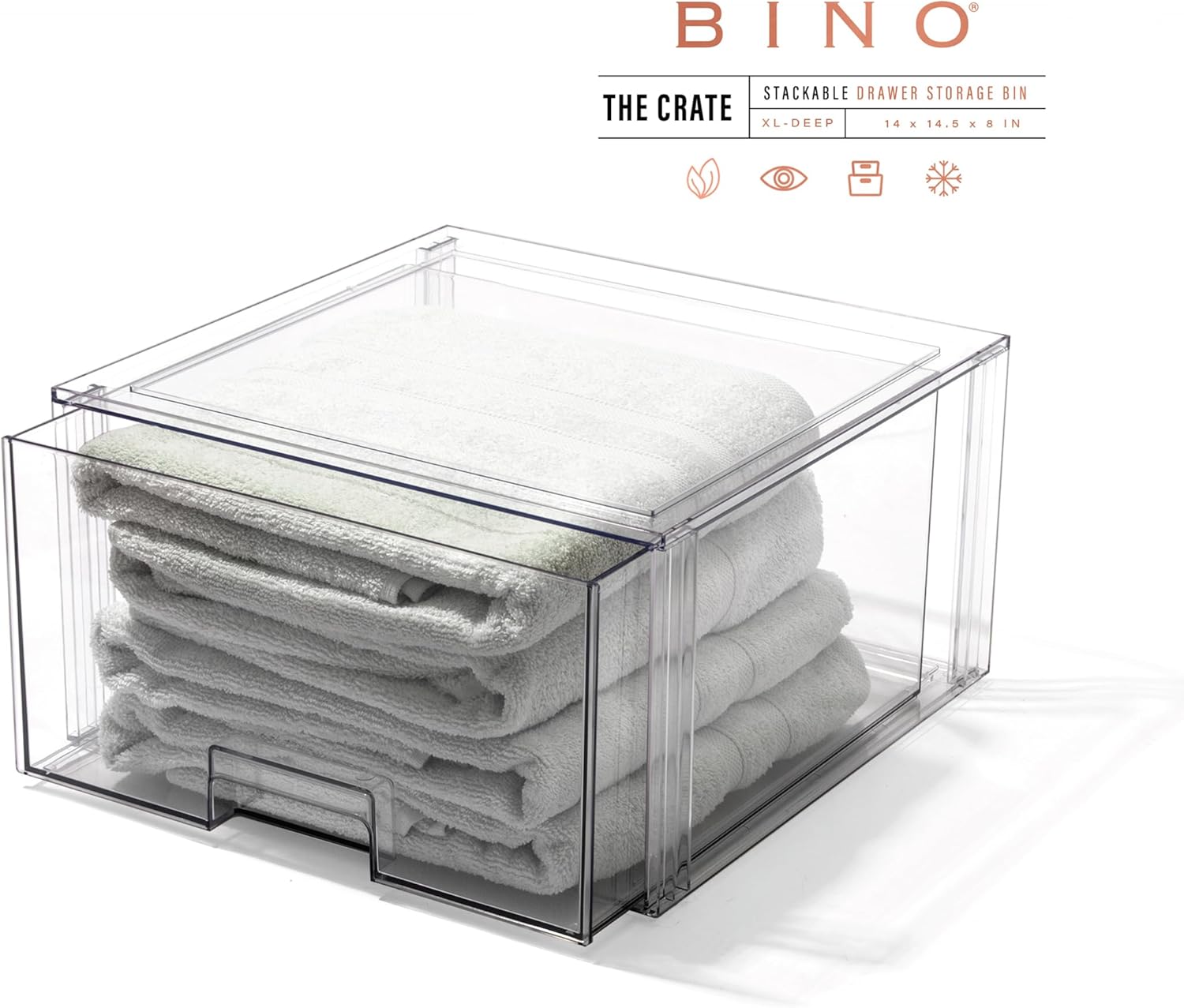 Stackable Clear Storage Drawer - Home Bathroom Images บทวิจารณ์และราคา