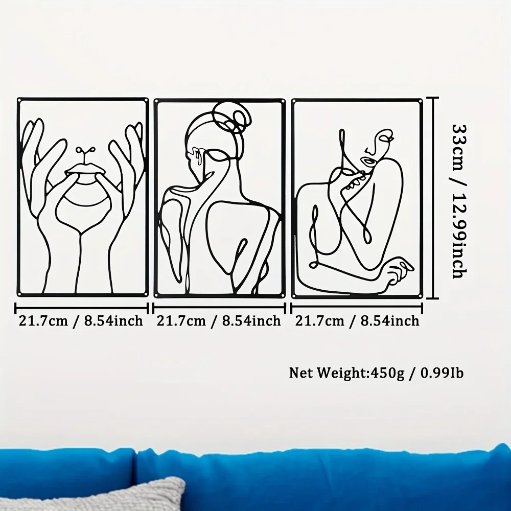 3pcs Stunning Line Drawing Dec - Home Goods Bathroom บทวิจารณ์และราคา