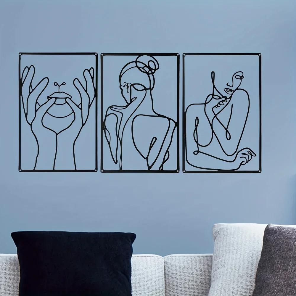 3pcs Stunning Line Drawing Dec - Home Goods Bathroom บทวิจารณ์และราคา