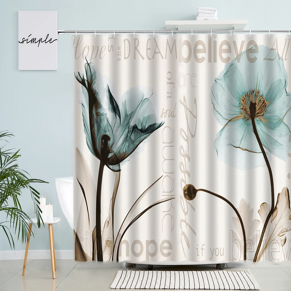 Tropical Green Plant Palm Leaf - Shower Curtain Liner บทวิจารณ์และราคา