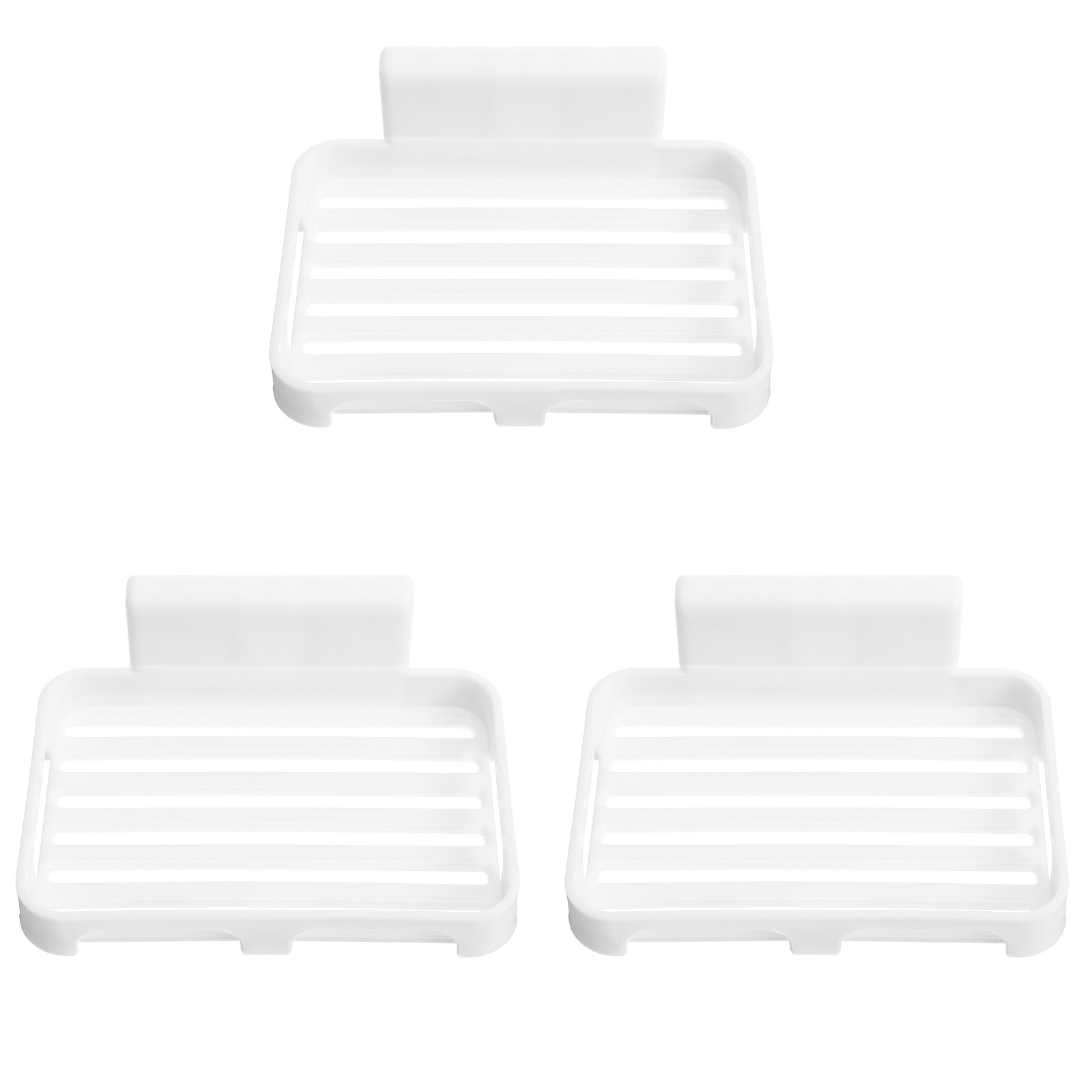 3Pcs Soap Rack Storage Tray Pu - Home Bathroom Organizer บทวิจารณ์และราคา