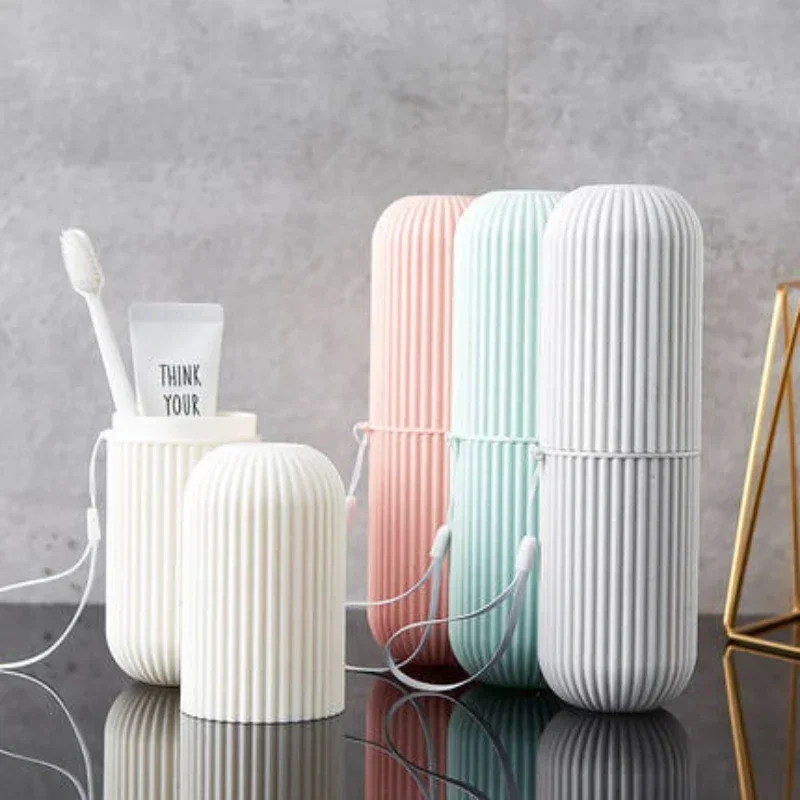 Travel Toothbrush Cup Box Roun - Home Bathroom Organizer บทวิจารณ์และราคา