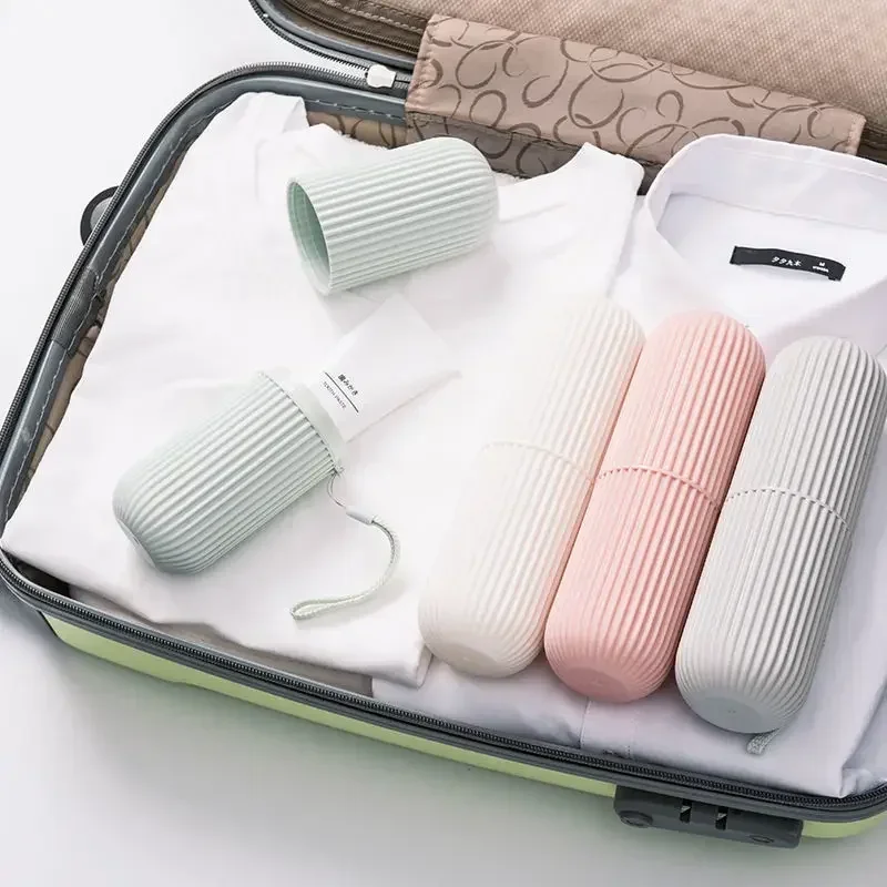 Travel Toothbrush Cup Box Roun - Home Bathroom Organizer บทวิจารณ์และราคา