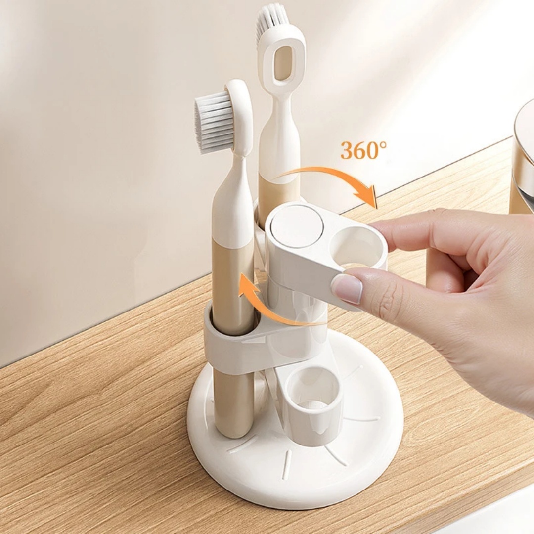 1pcs Rotating Toothbrush Holde - Home Bathroom Organizer บทวิจารณ์และราคา