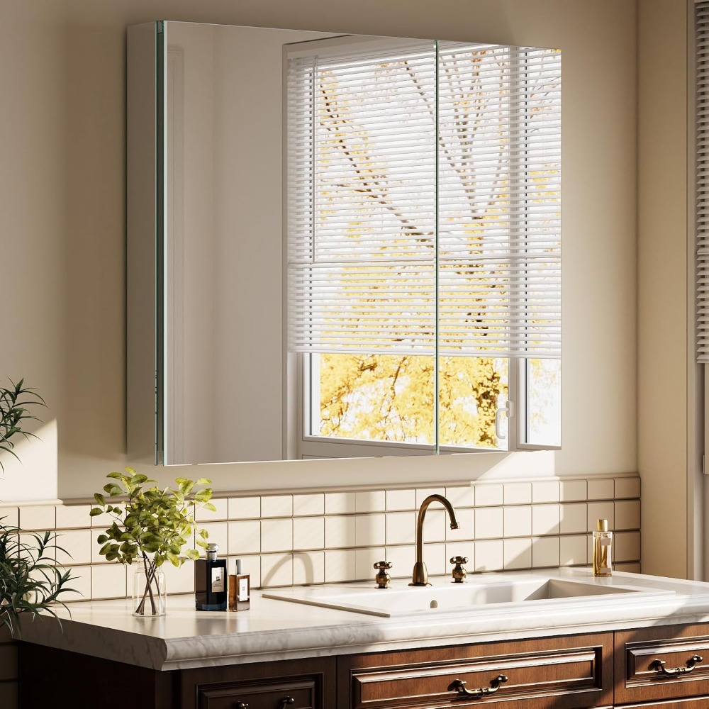 Bathroom Medicine Cabinet with - Home Bathroom Cabinets บทวิจารณ์และราคา