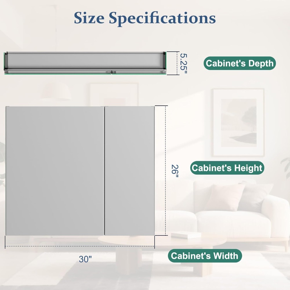 Bathroom Medicine Cabinet with - Home Bathroom Cabinets บทวิจารณ์และราคา