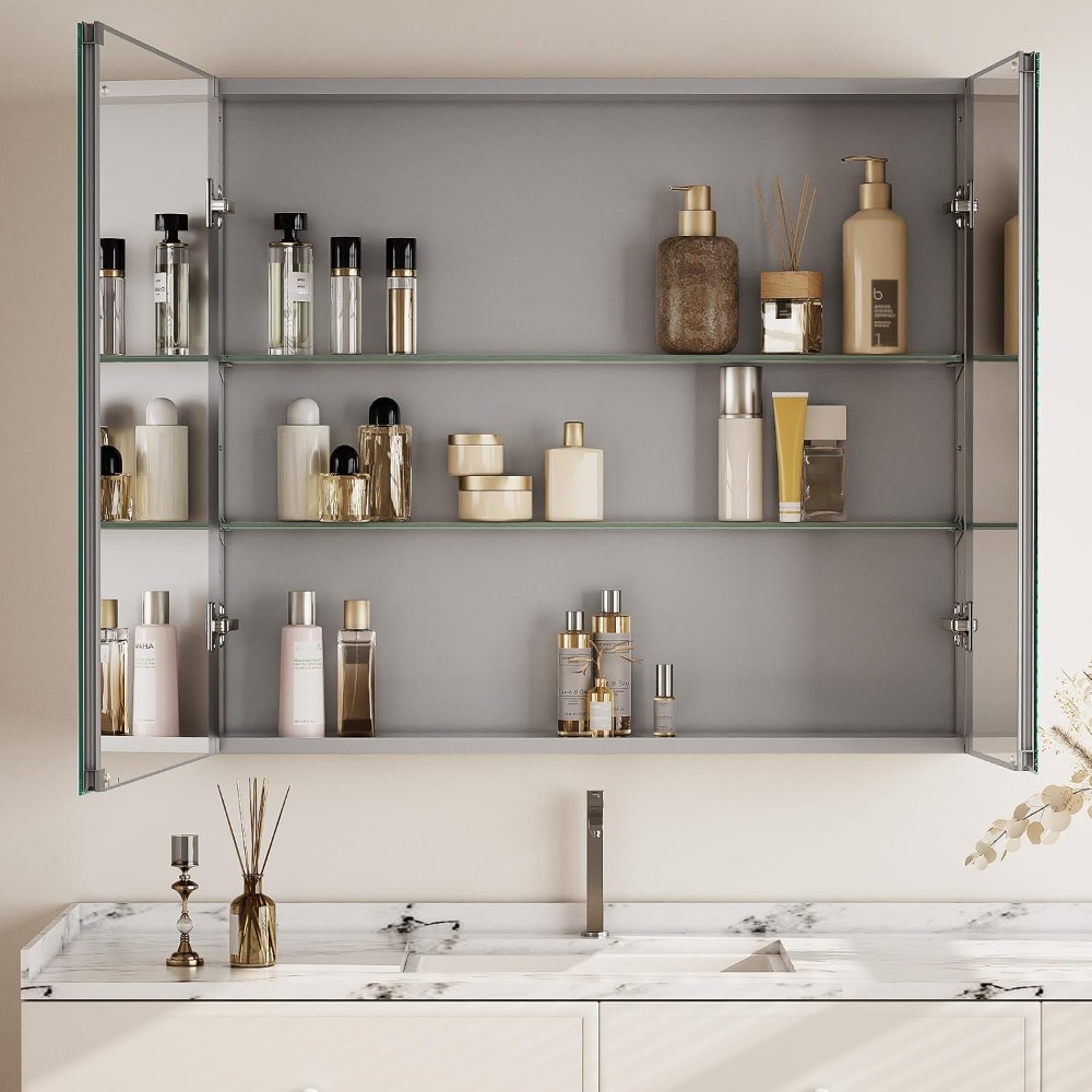 Bathroom Medicine Cabinet with - Home Bathroom Cabinets บทวิจารณ์และราคา