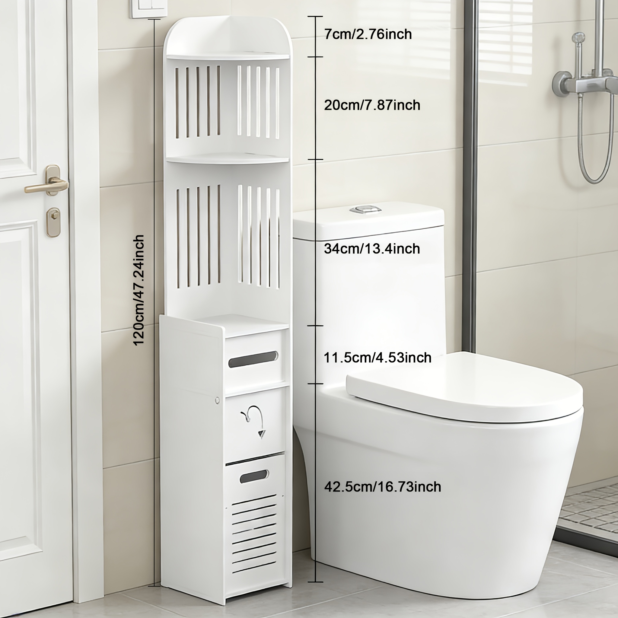 Space-Saving Bathroom Cabinet, - Home Bathroom Organizer บทวิจารณ์และราคา