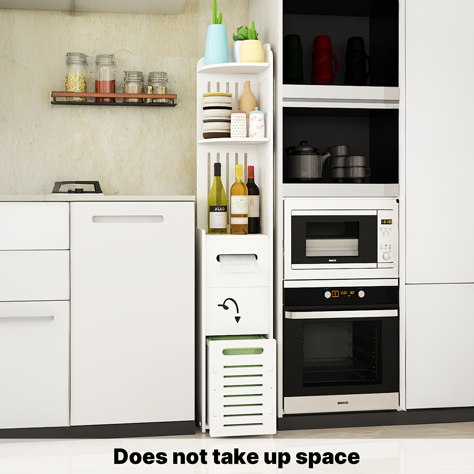 Space-Saving Bathroom Cabinet, - Home Bathroom Organizer บทวิจารณ์และราคา