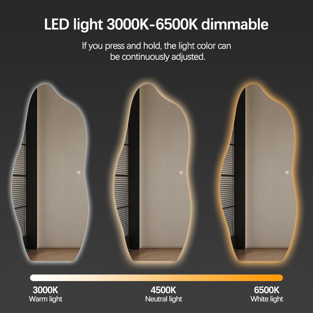 Irregular LED Bathroom Mirror  - Bathroom Mirror Led บทวิจารณ์และราคา