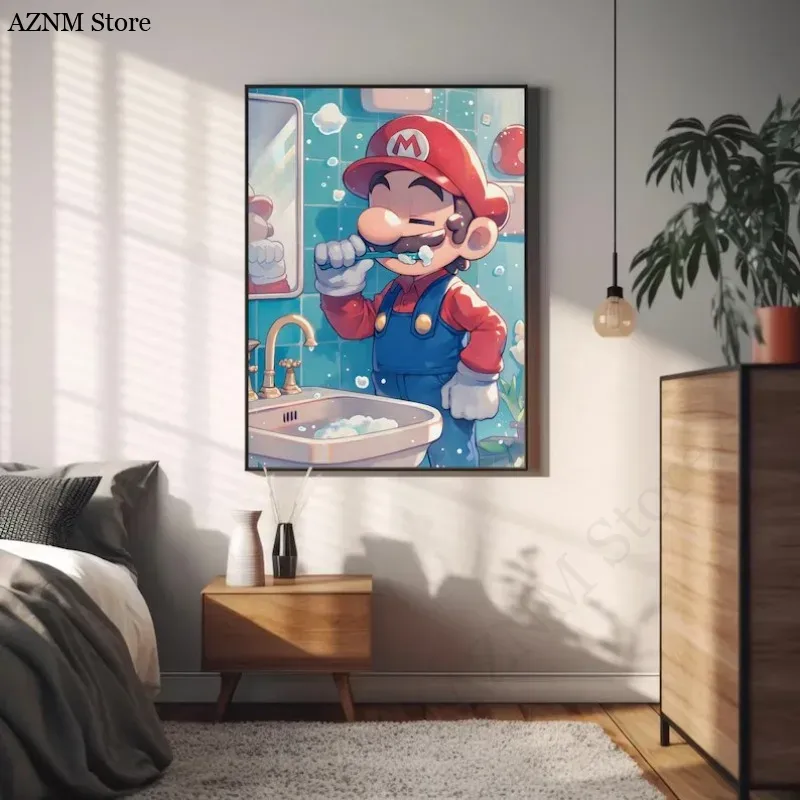 Funny Bathroom Cartoon Video G - Home Bathroom Wall Art บทวิจารณ์และราคา