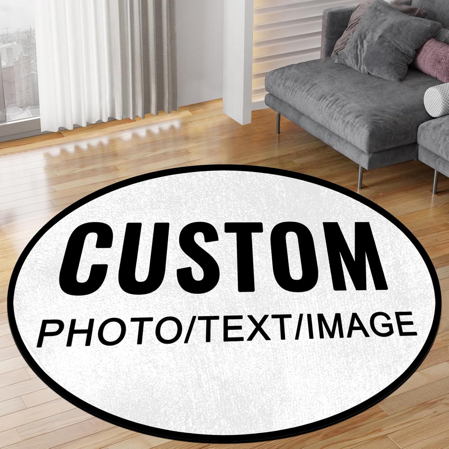 Custom Round Rug Personalized  - Home Bathroom Images บทวิจารณ์และราคา