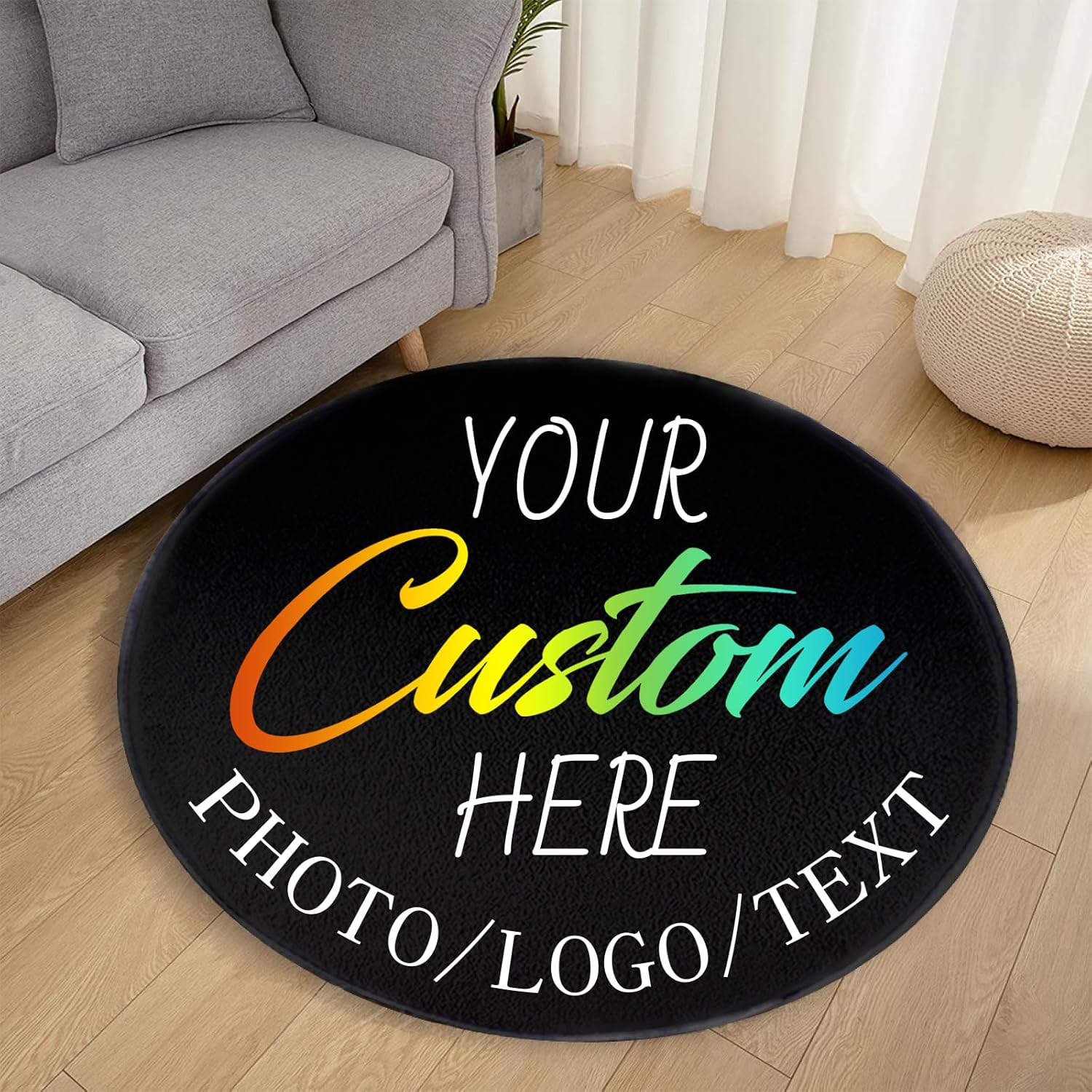 Custom Round Rug Personalized  - Home Bathroom Images บทวิจารณ์และราคา