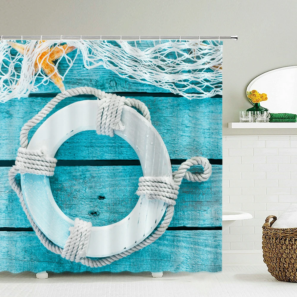 Seascape Beach Shower Curtains - Shower Curtain Liner บทวิจารณ์และราคา
