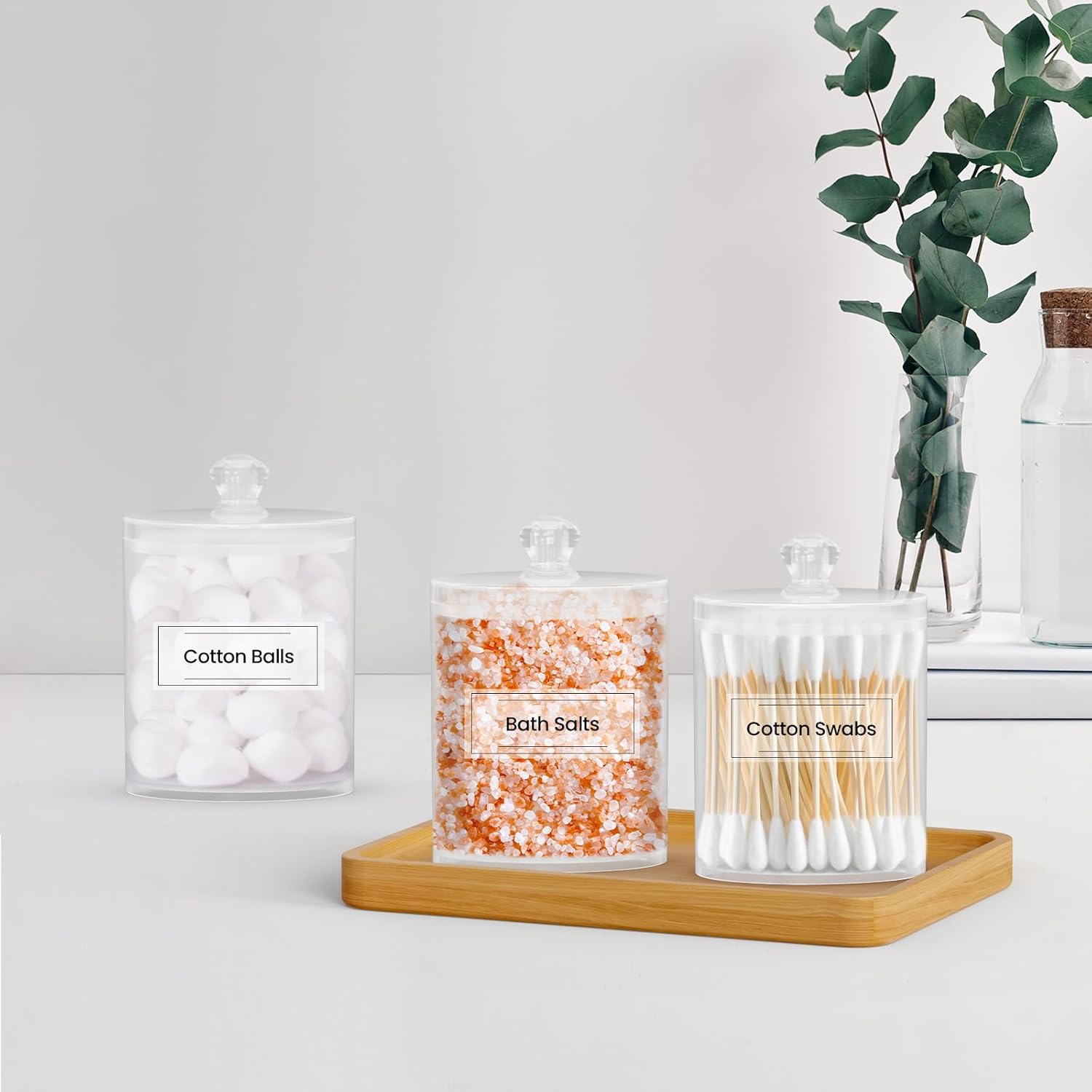 Acrylic Qtip Holder 6 Pack wit - Home Bathroom Images บทวิจารณ์และราคา