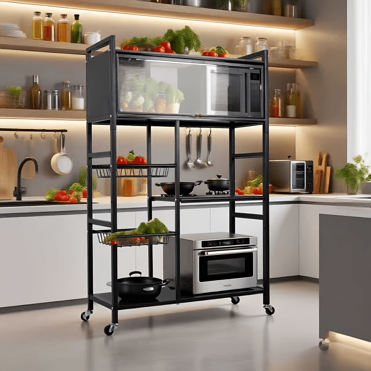 us1pc Movable Storage Rack, Ad - Home Bathroom Organizer บทวิจารณ์และราคา