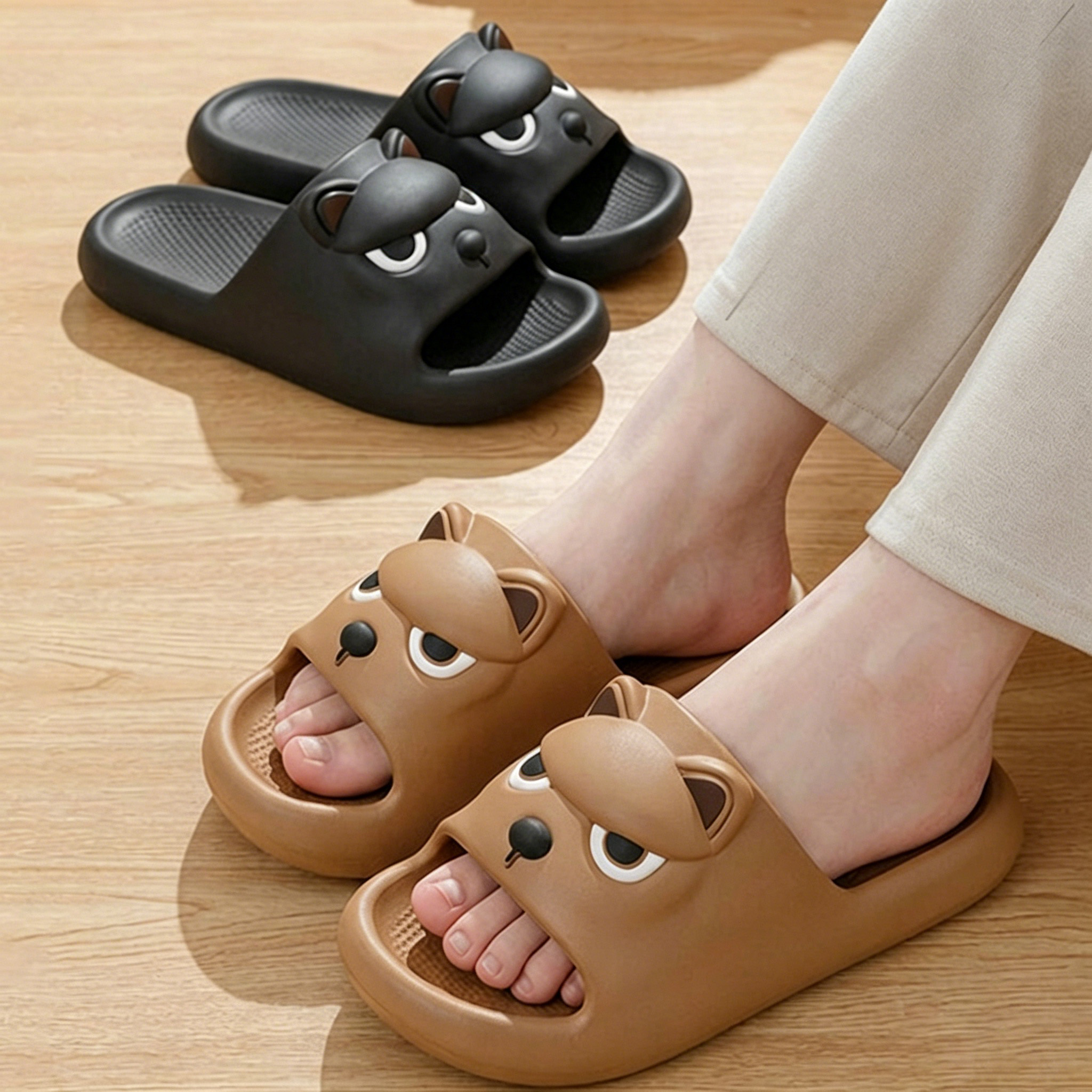 Cartoon Cute Dog Eva Soft Sole - Home Bathroom Size บทวิจารณ์และราคา