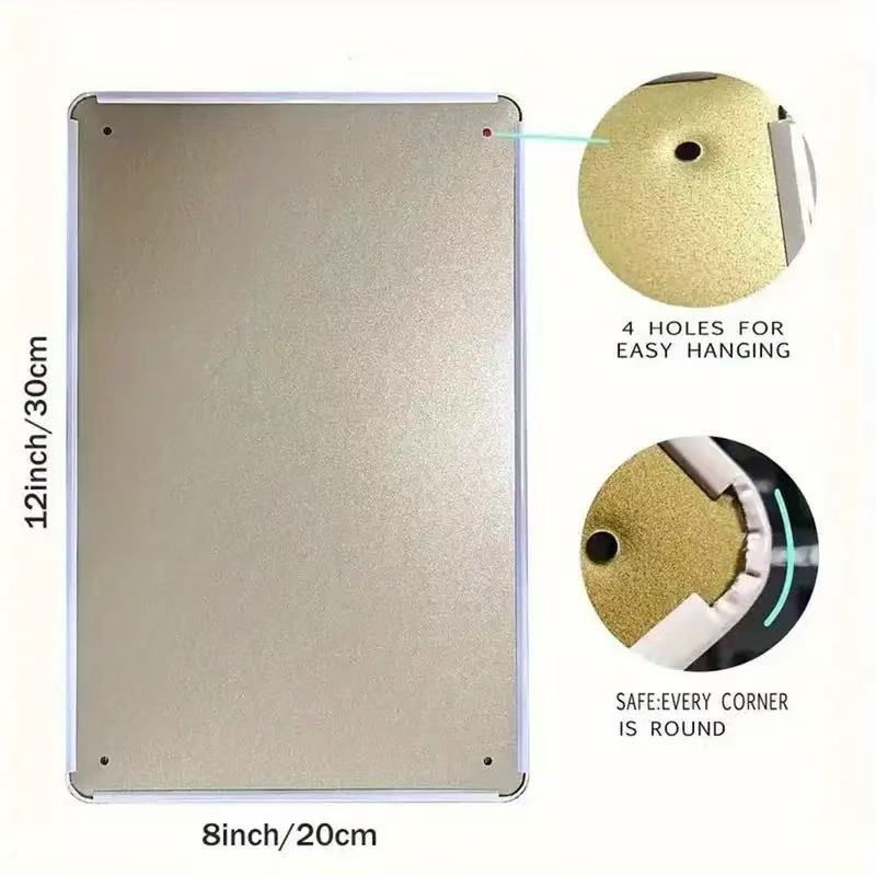 2D Flat Retro Metal Sign - Tur - Home Bathroom Wall Art บทวิจารณ์และราคา