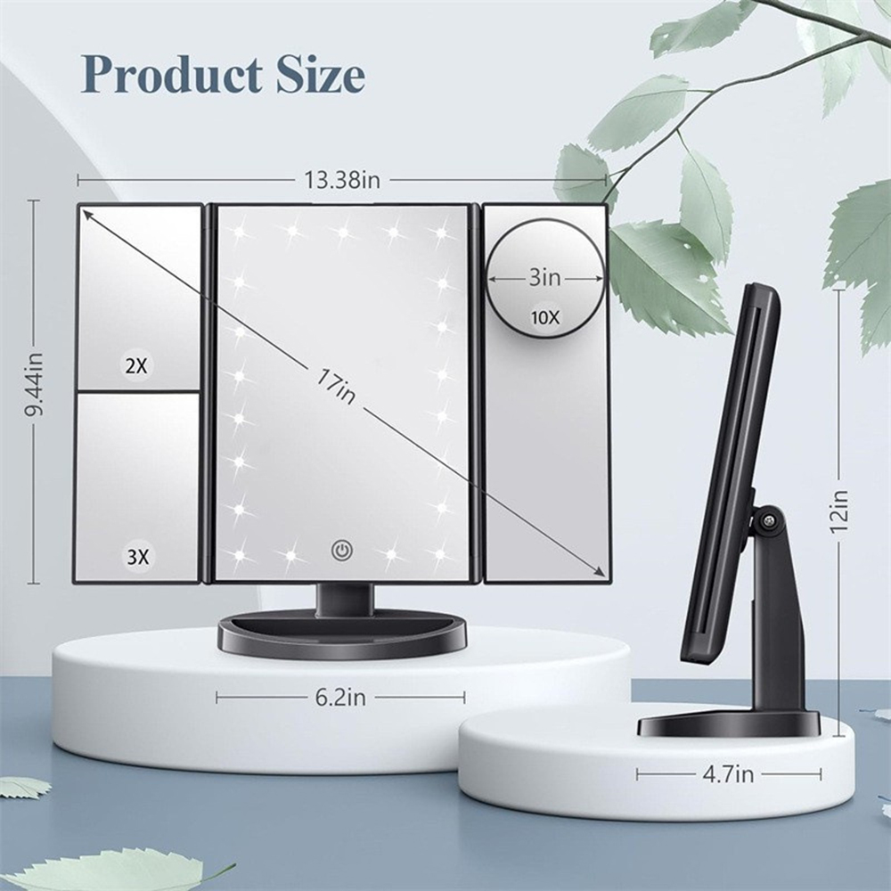 Bathroom Folding Makeup Mirror - Bathroom Mirror Led บทวิจารณ์และราคา