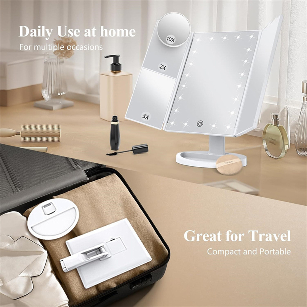 Bathroom Folding Makeup Mirror - Bathroom Mirror Led บทวิจารณ์และราคา