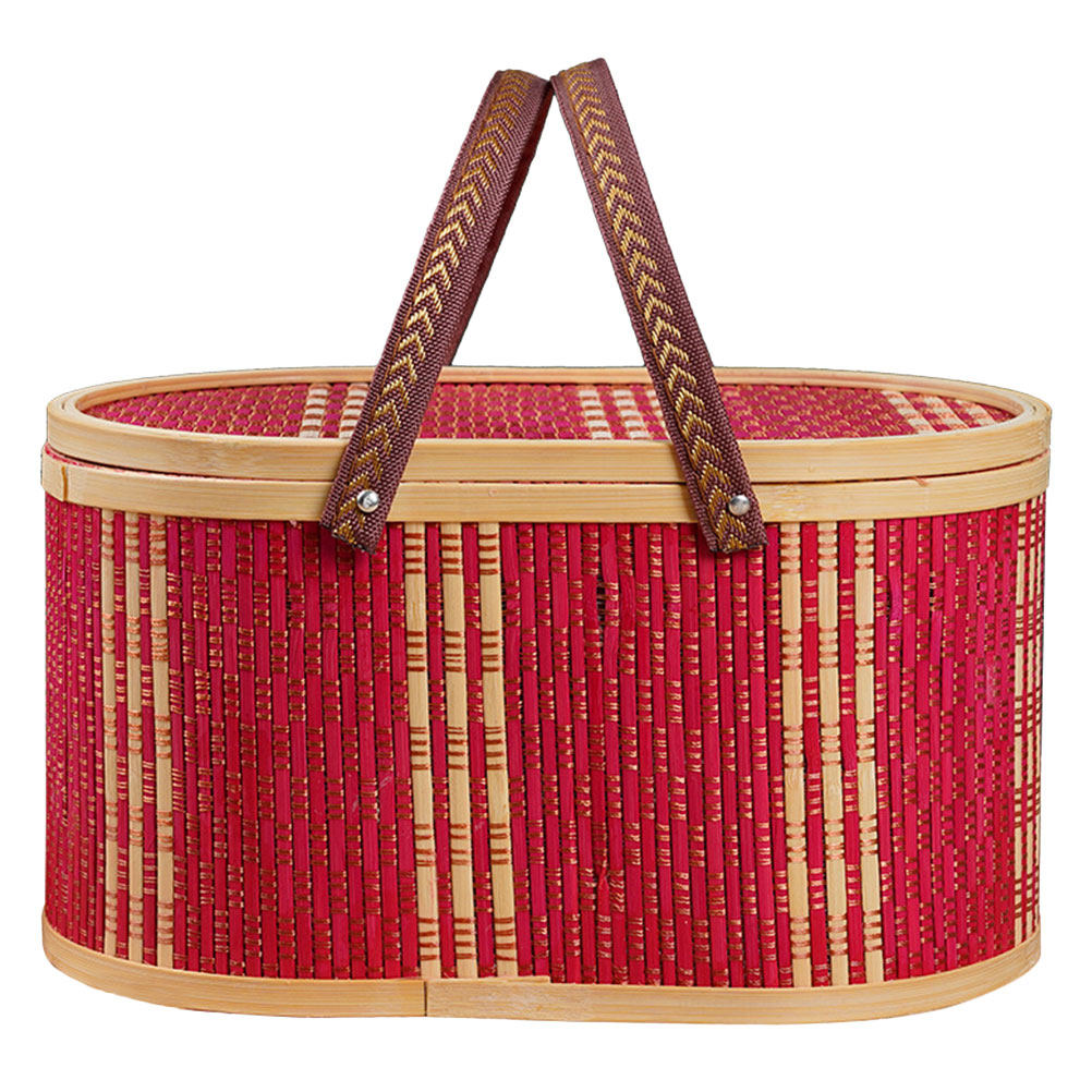 Portable Oval Bamboo Storage B - Home Bathroom Organizer บทวิจารณ์และราคา
