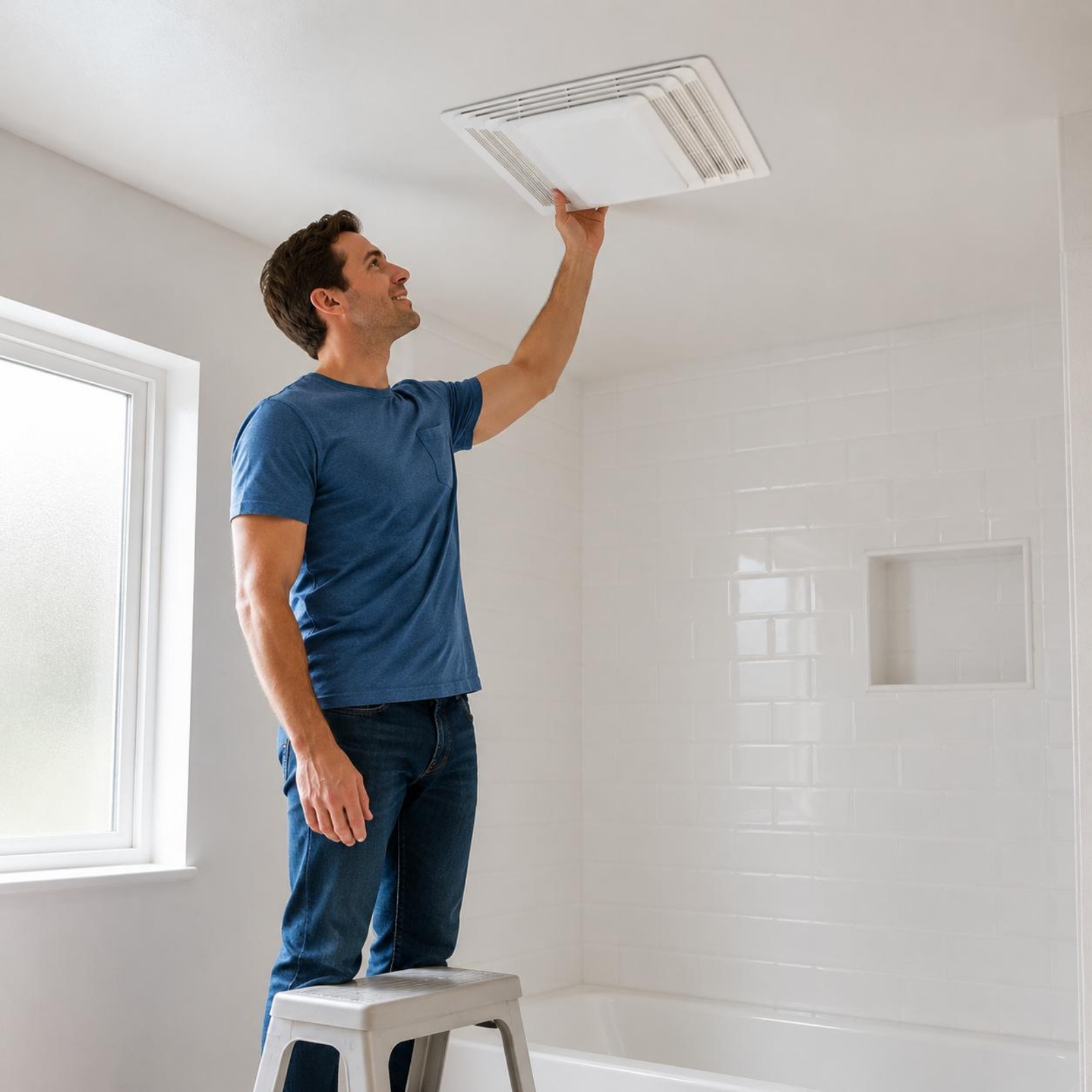 Bathroom Exhaust Fan Cover Whi - Home Bathroom Vent บทวิจารณ์และราคา