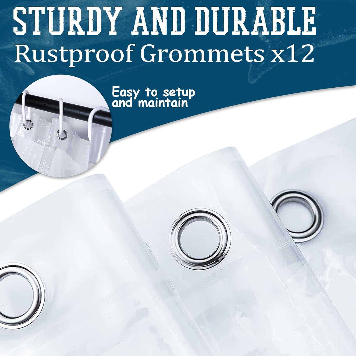 1pc Clear Shower Curtain Liner - Shower Curtain Liner บทวิจารณ์และราคา