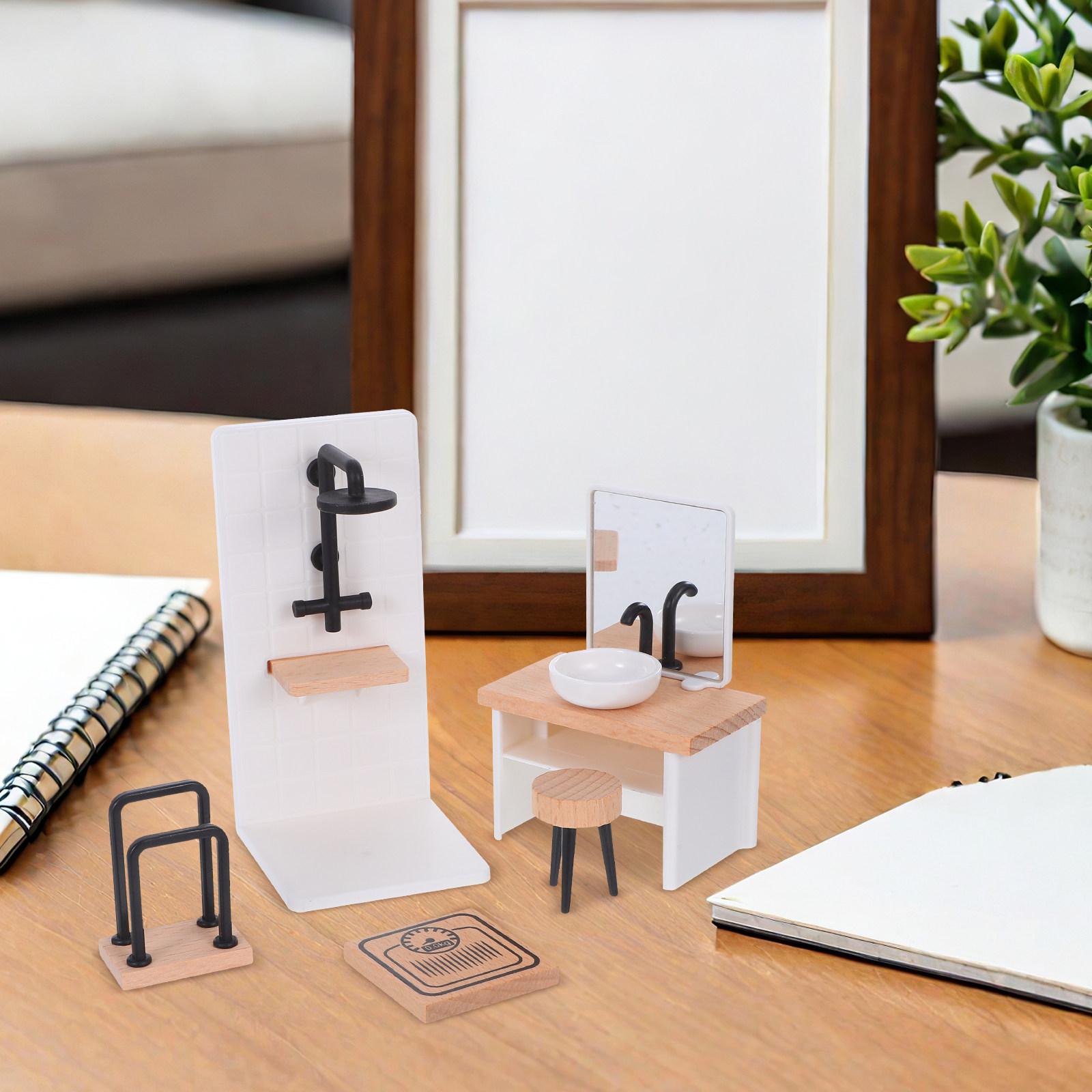 1Set Dollhouse Bathroom Decor: - Home Bathroom Scales บทวิจารณ์และราคา