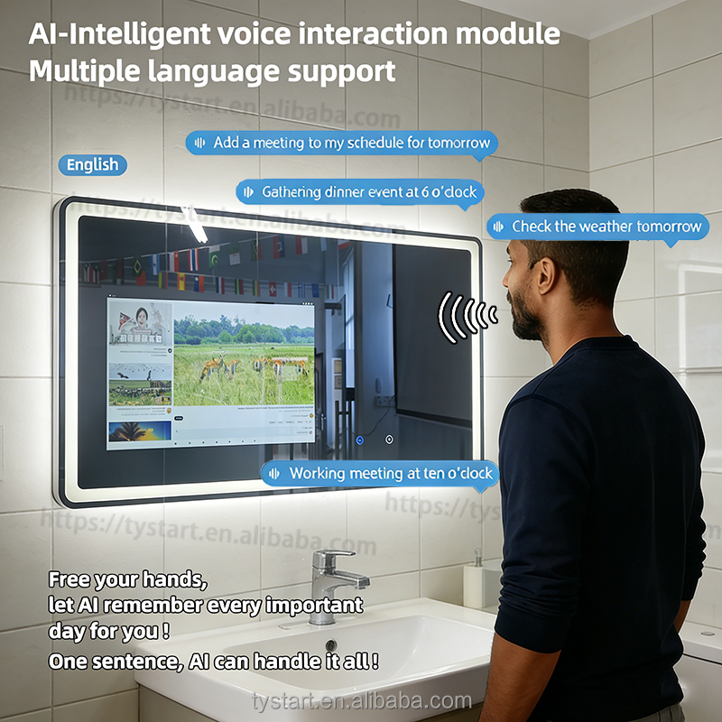 Custom Size Popular Android 15 - Bathroom Mirror Led บทวิจารณ์และราคา