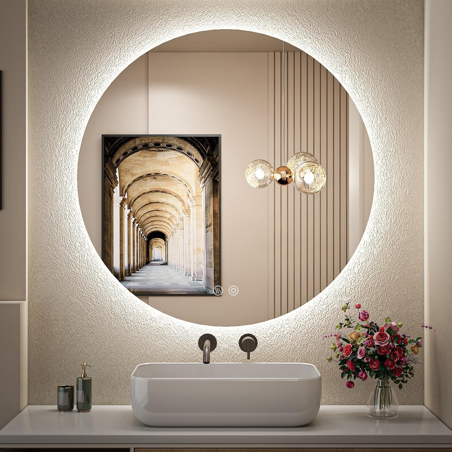 Luxury LED Bathroom Mirror Tou - Bathroom Mirror Led บทวิจารณ์และราคา