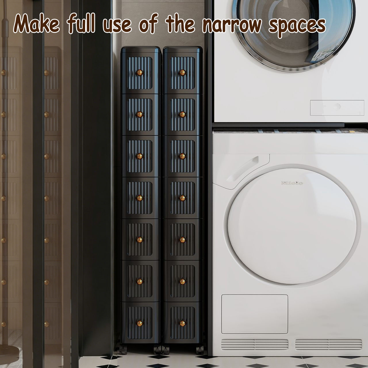 15CM Narrow Gap Drawer Storage - Home Bathroom Organizer บทวิจารณ์และราคา