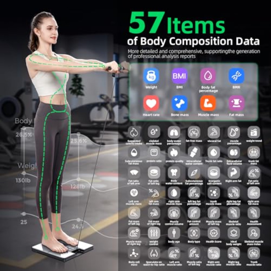 Smart Scale for Home Gym: 8-el - Home Bathroom Scales บทวิจารณ์และราคา