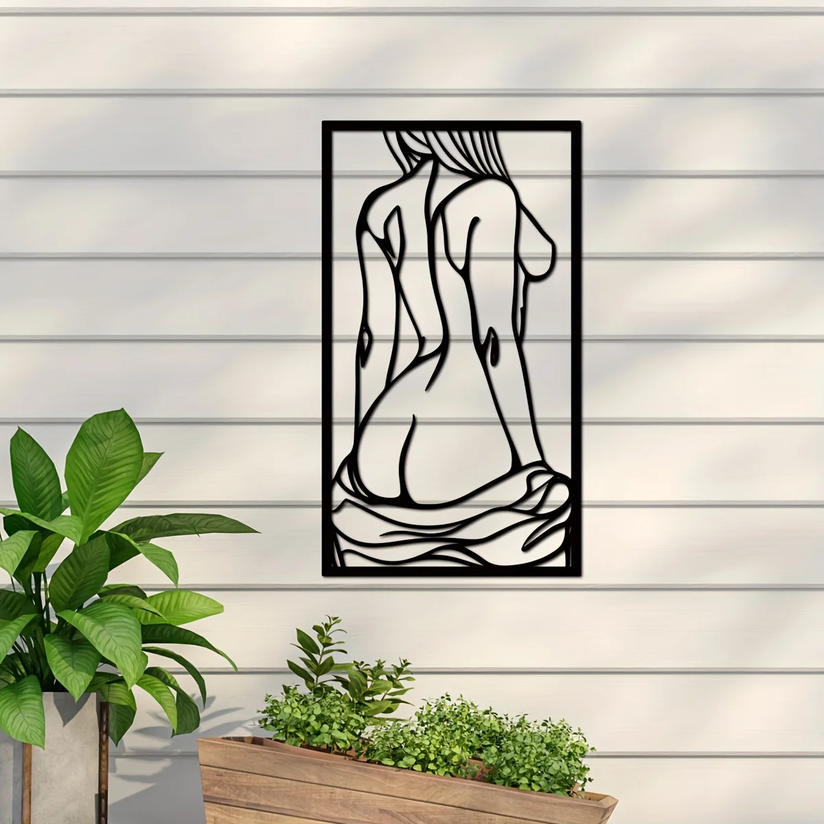 1pc Metal Art Wall Decor, Blac - Home Goods Bathroom บทวิจารณ์และราคา