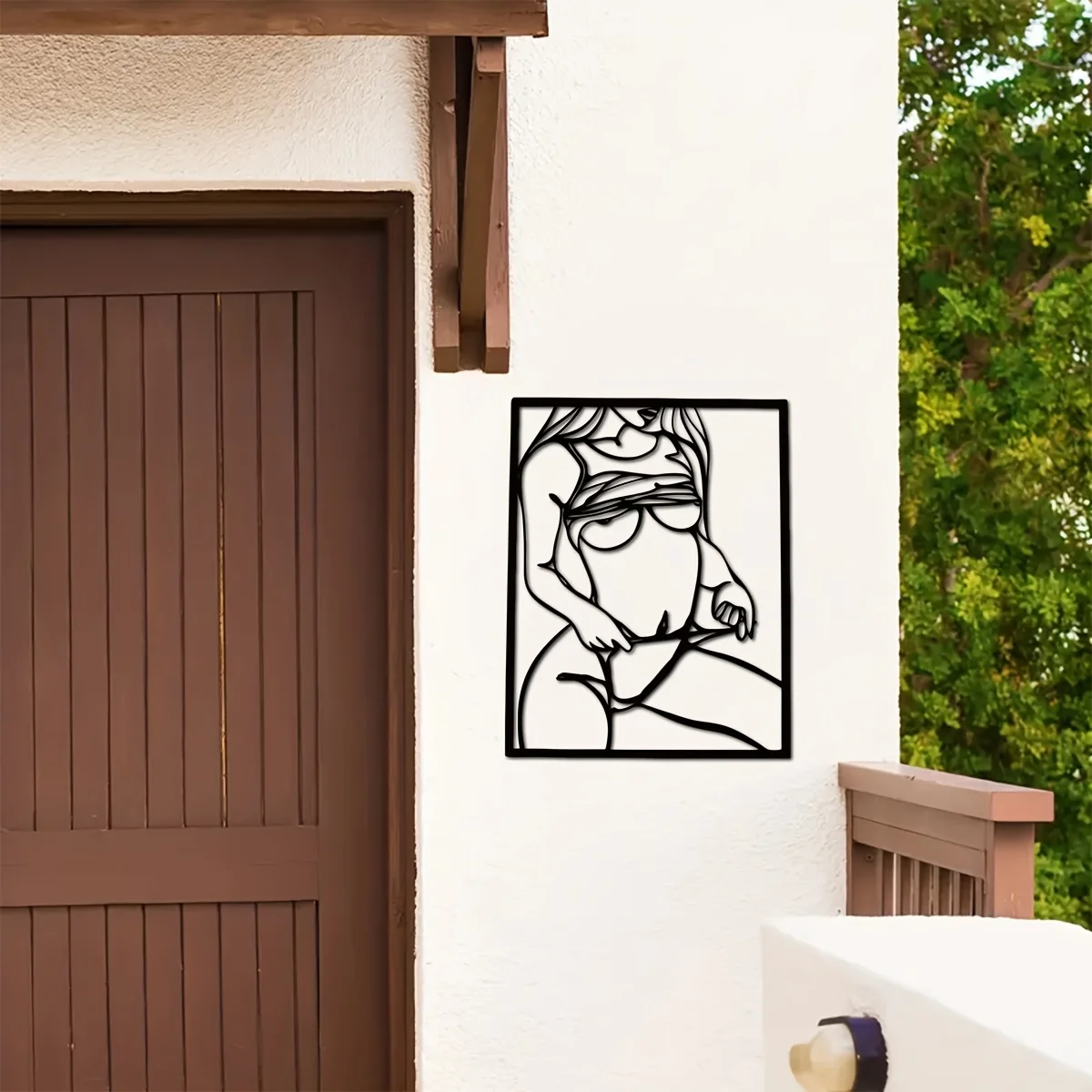 1pc Metal Art Wall Decor, Blac - Home Goods Bathroom บทวิจารณ์และราคา