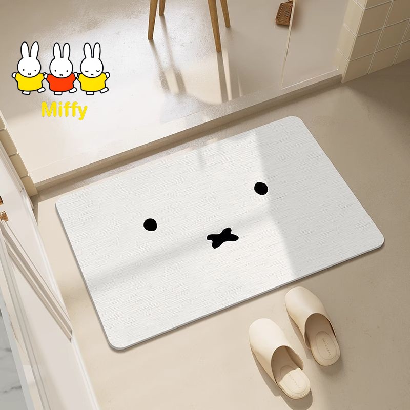 Kawaii Miffy Floor Mat Simple  - Home Goods Bathroom บทวิจารณ์และราคา