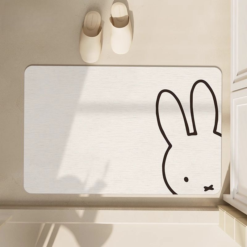 Kawaii Miffy Floor Mat Simple  - Home Goods Bathroom บทวิจารณ์และราคา