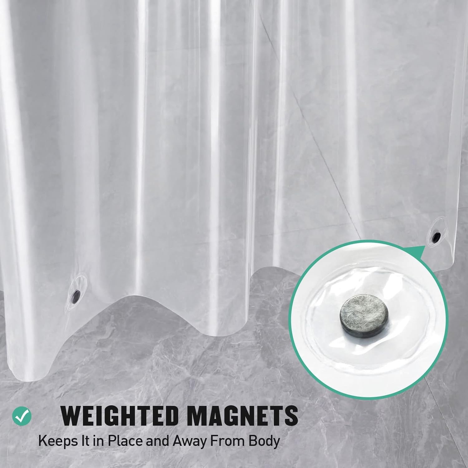 1pc Lightweight Waterproof Cle - Shower Curtain Liner บทวิจารณ์และราคา