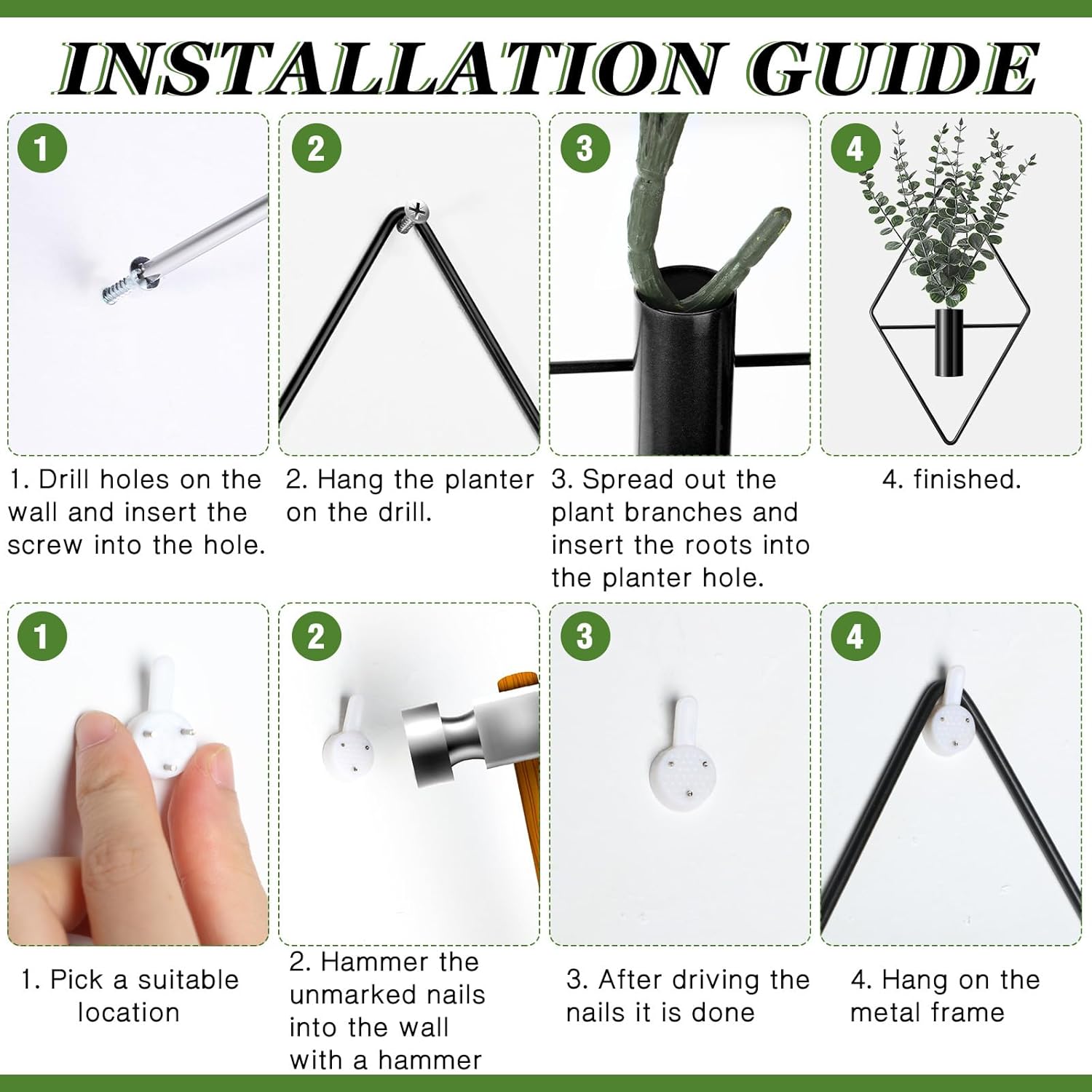 4 Pcs Geometric Hanging Plante - Home Bathroom Images บทวิจารณ์และราคา