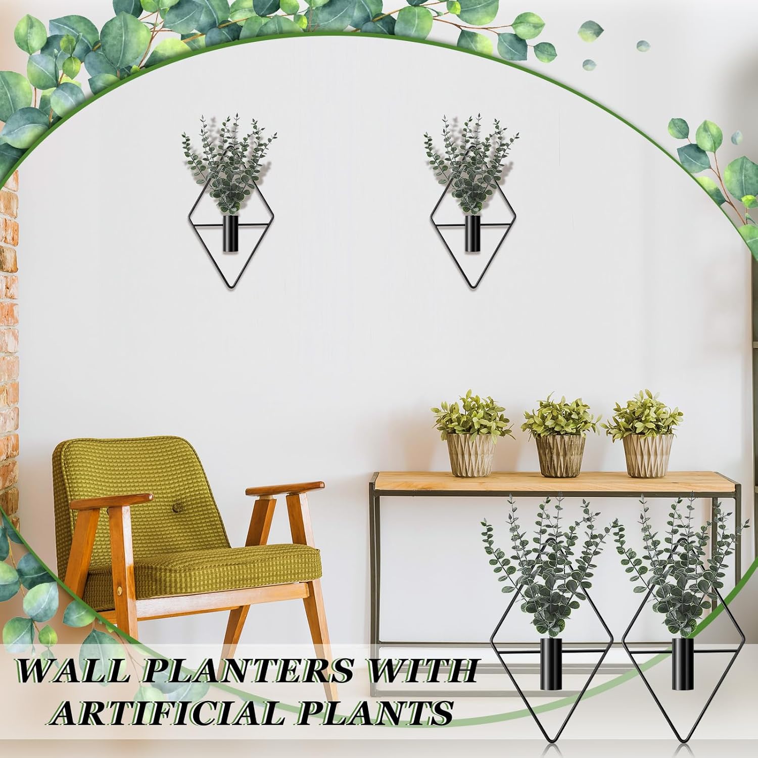 4 Pcs Geometric Hanging Plante - Home Bathroom Images บทวิจารณ์และราคา