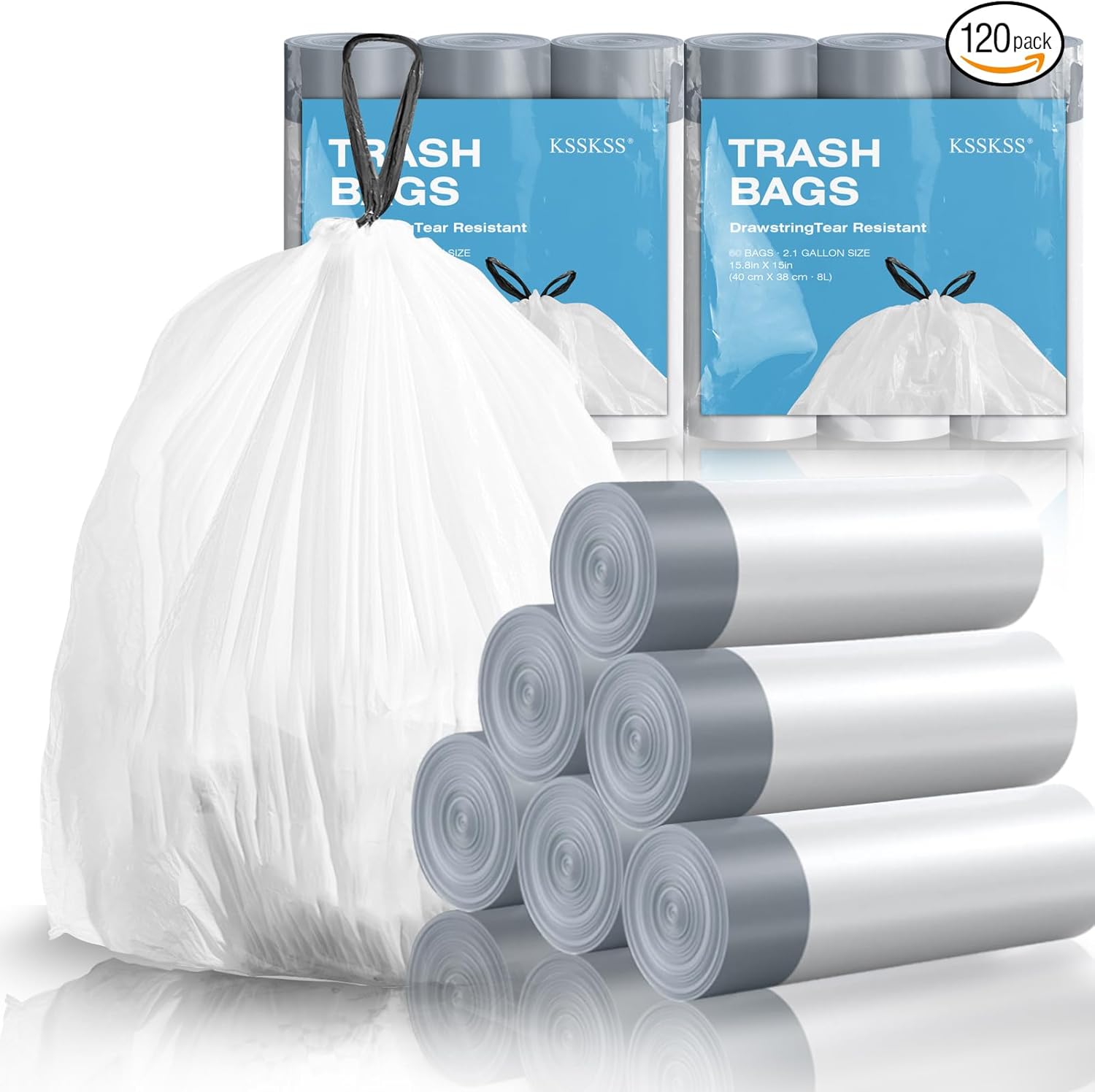 1.6 Gallon Mini Drawstring Tra - Home Bathroom Images บทวิจารณ์และราคา