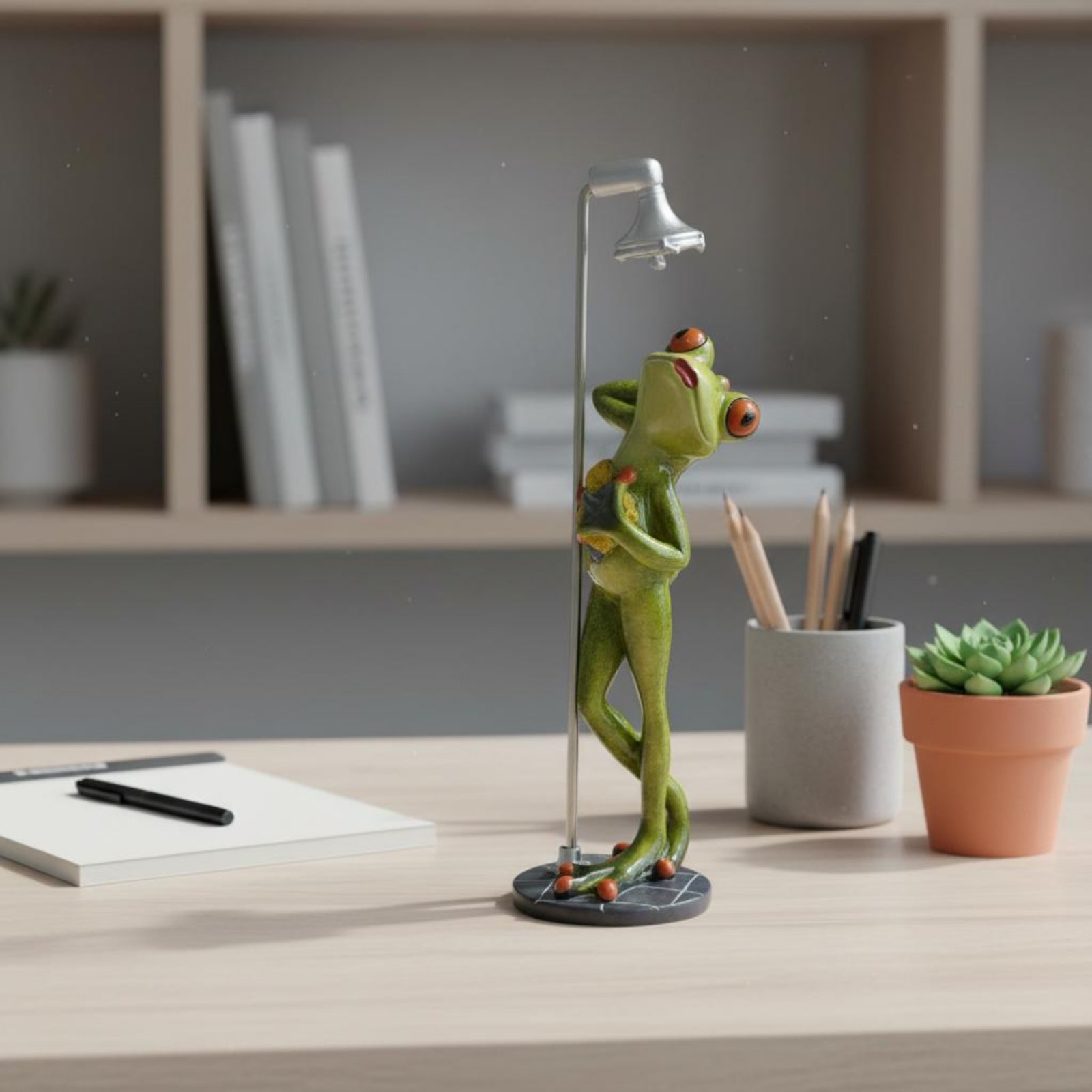 Showering Frog Figurine Great  - Home Bathroom บทวิจารณ์และราคา