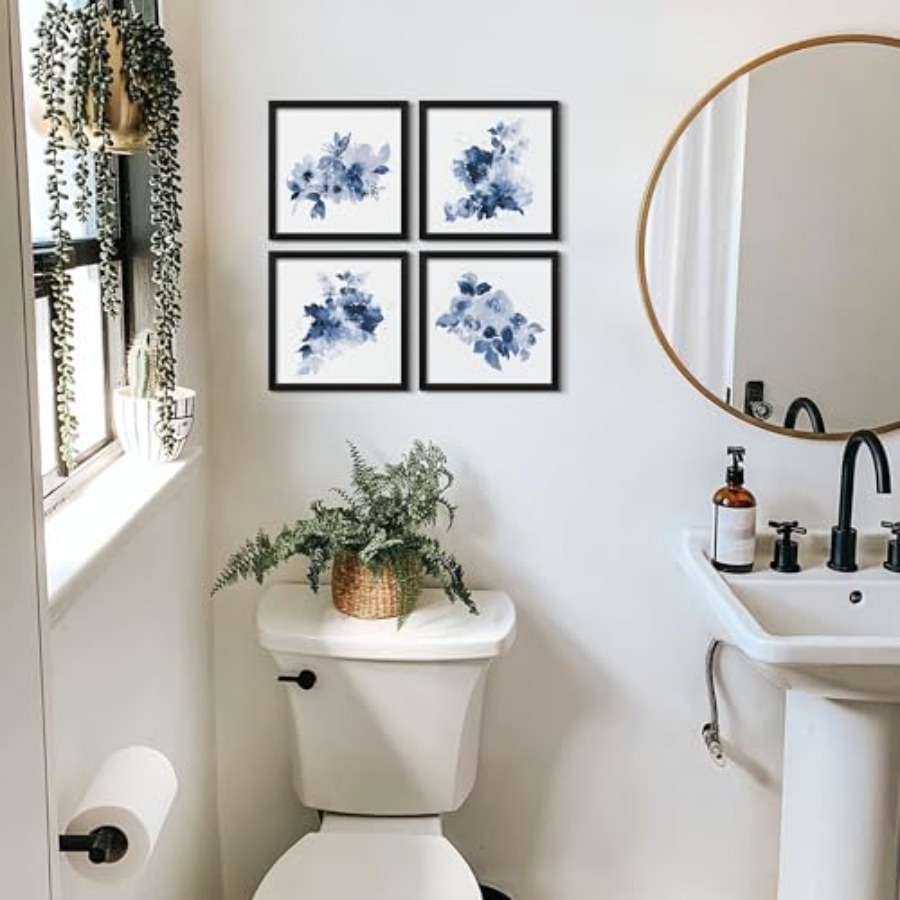 Framed Bathroom Wall Decor Nav - Home Bathroom Wall Art บทวิจารณ์และราคา