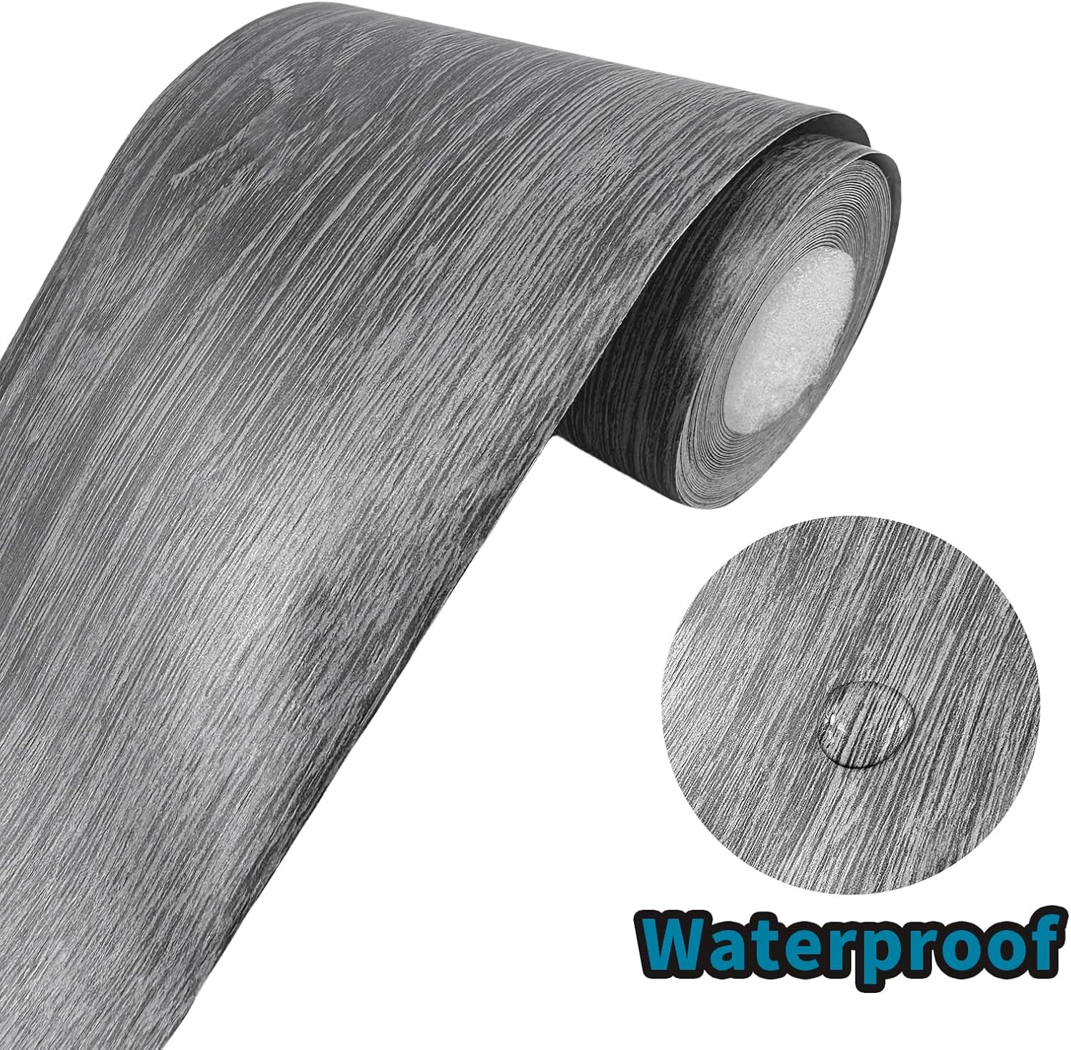 Dark Grey Wood Grain 3D Peel a - Home Bathroom Images บทวิจารณ์และราคา